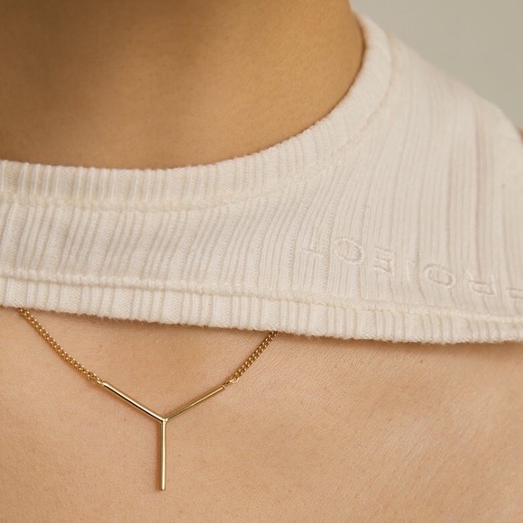 Y/Project Y-shaped Gold-tone Necklace - Picture 1 of 6
